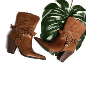 Harley-Davidson British Tan Pointed Heeled Boots